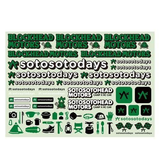 sotosotodays X BLOCKHEAD MOTORS 聯名貼紙套裝