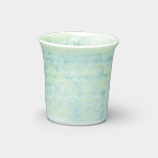 花結晶綠釉 京燒清水燒 陶葊 隨行杯