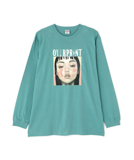 overprint/拼接印花長袖T恤