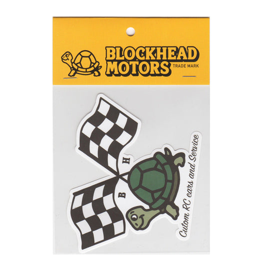 方格旗海龜圖案 Checker flag turtle sticker 貼紙