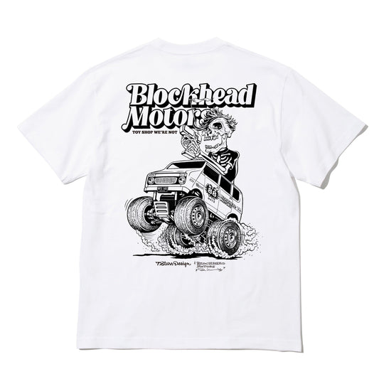 7STARS DESIGN x BLOCKHEAD MOTORS 三週年 白色T恤
