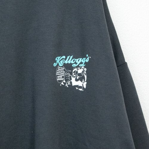 Kellogg's 考吉爾logo刺繡內毛圓領衛衣 炭灰色【特價】 (CT6489CH)