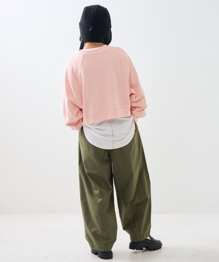 【套裝商品】裡毛 短款衛衣 長袖T恤 套裝