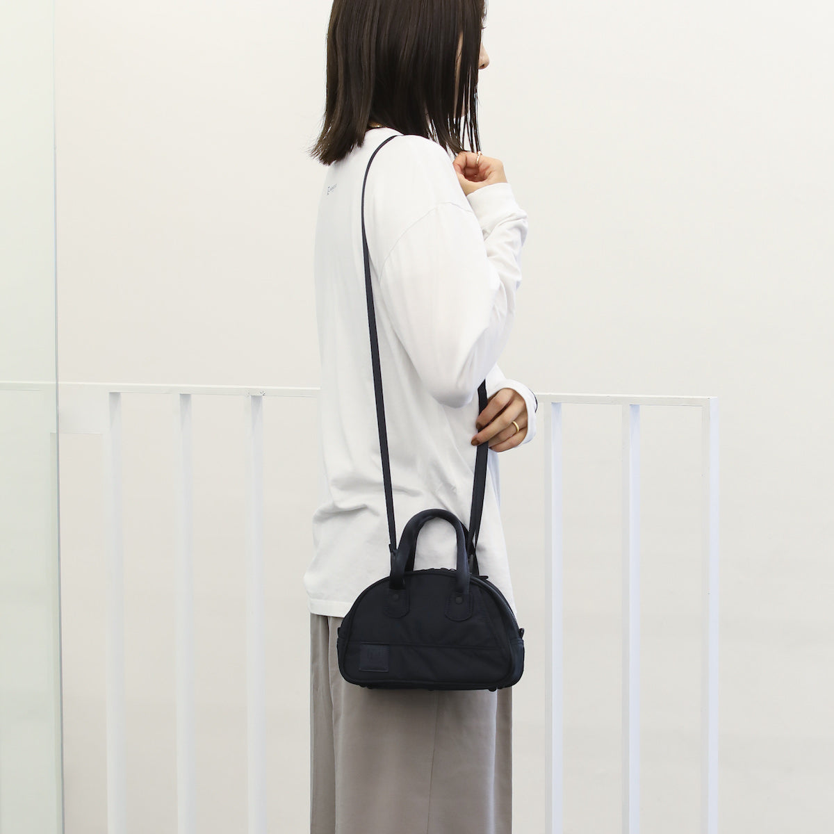 MASTER NAVY 2WAY BOSTON BAG (XS)