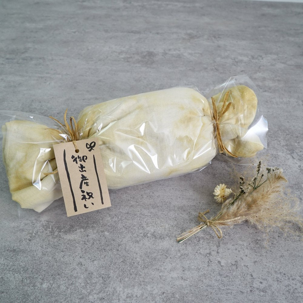 紗布毯包巾糖果/黃色斑點/知多棉