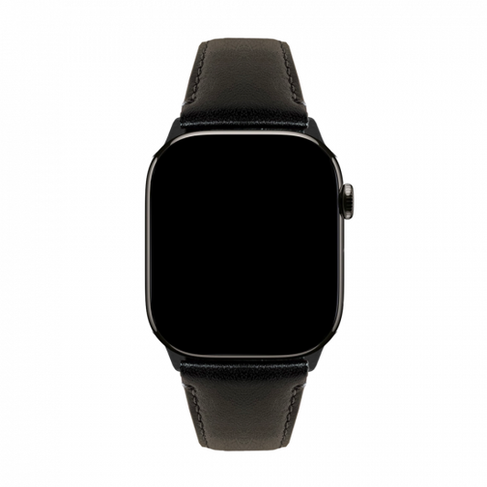 MinZ Scotchgard Leather Apple Watch Band Smooth leather ブラック 42mm