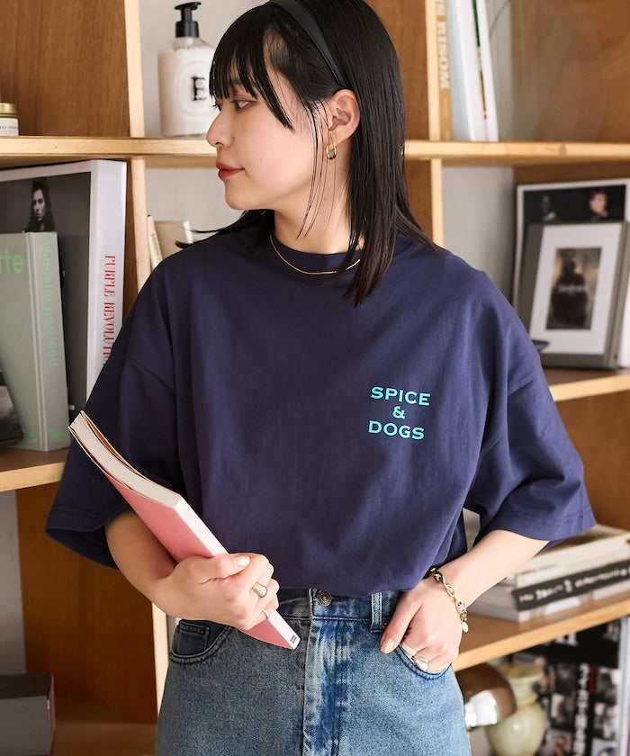 "SPICE&DOGS 8dogs" 動物印花T恤