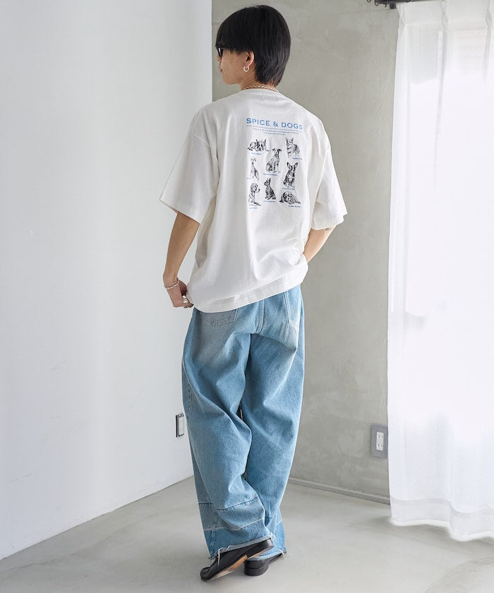 "SPICE&DOGS 8dogs" 動物印花T恤