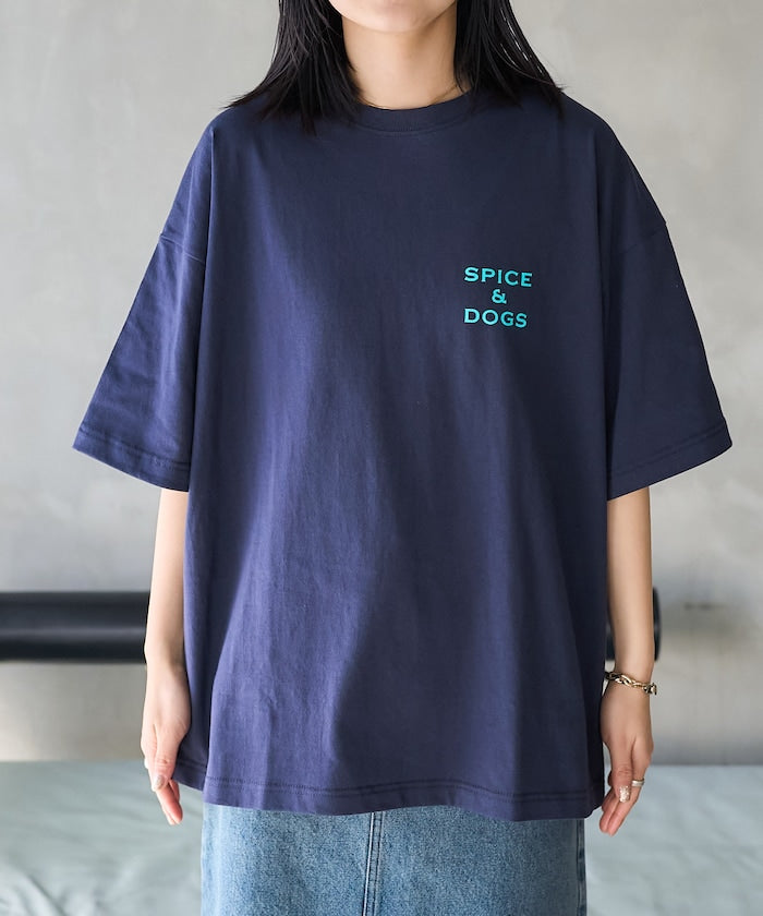 "SPICE&DOGS 8dogs" 動物印花T恤