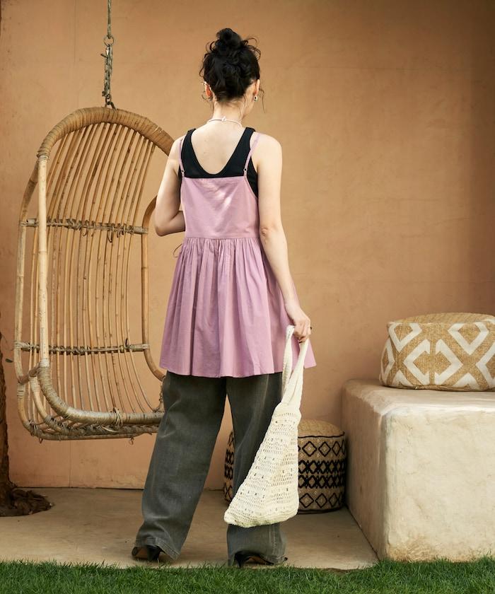 印度卡什米爾吊帶長款束腰襯衫