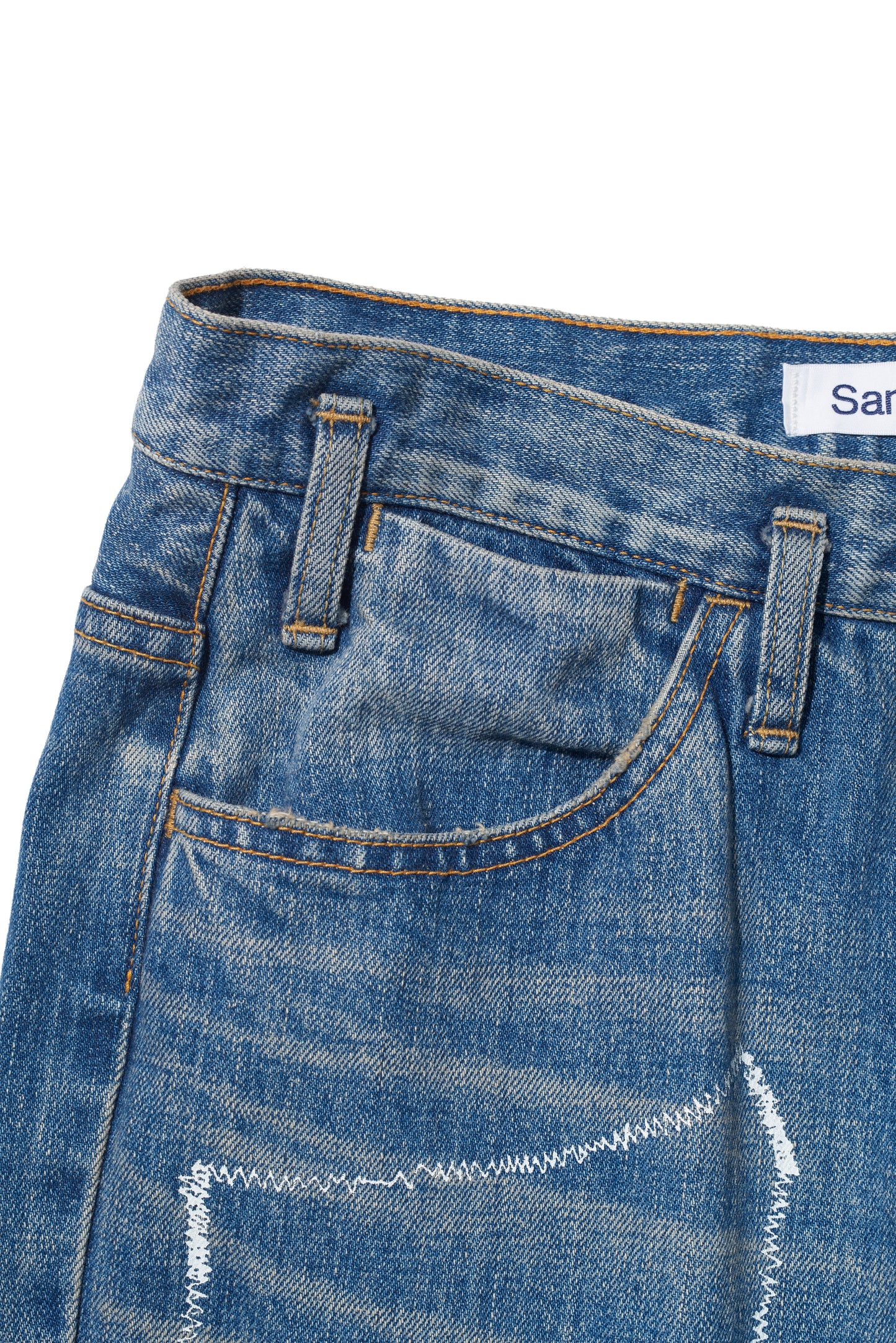 RESEARCHED 5P JEANS/ 12.5 oz DENIM / SASHIKO