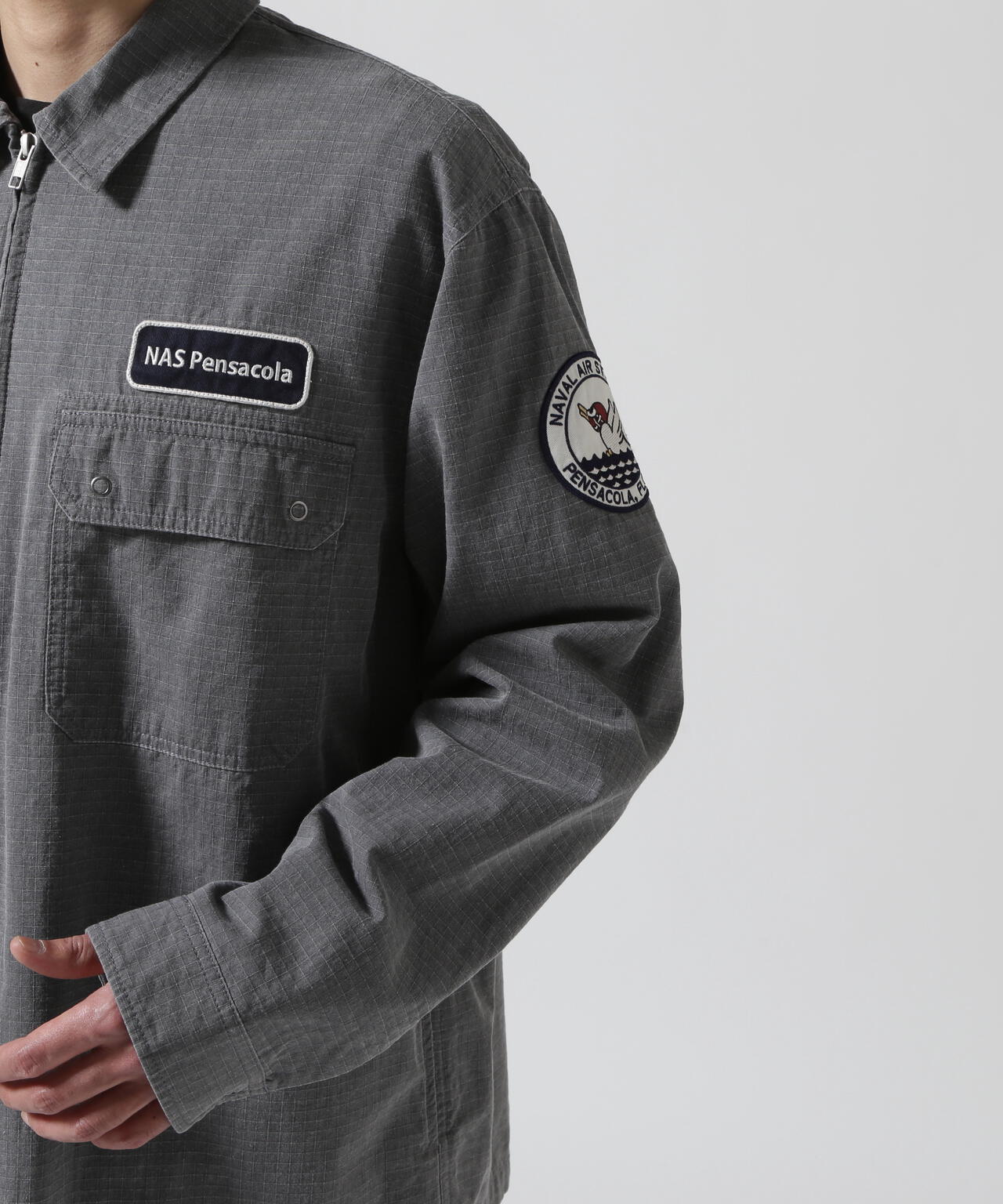 《直營店限定》PIGMENT ZIP UP JACKET / 顏料拉鍊夾克 / AVIREX / 阿維雷克斯