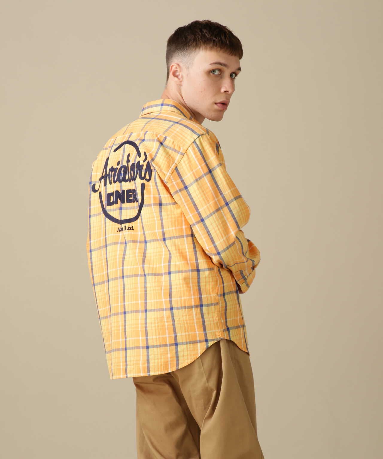 L/S CHECK WORK SHIRT Aviators Diner / 長袖格子工作襯衫 飛行員餐廳