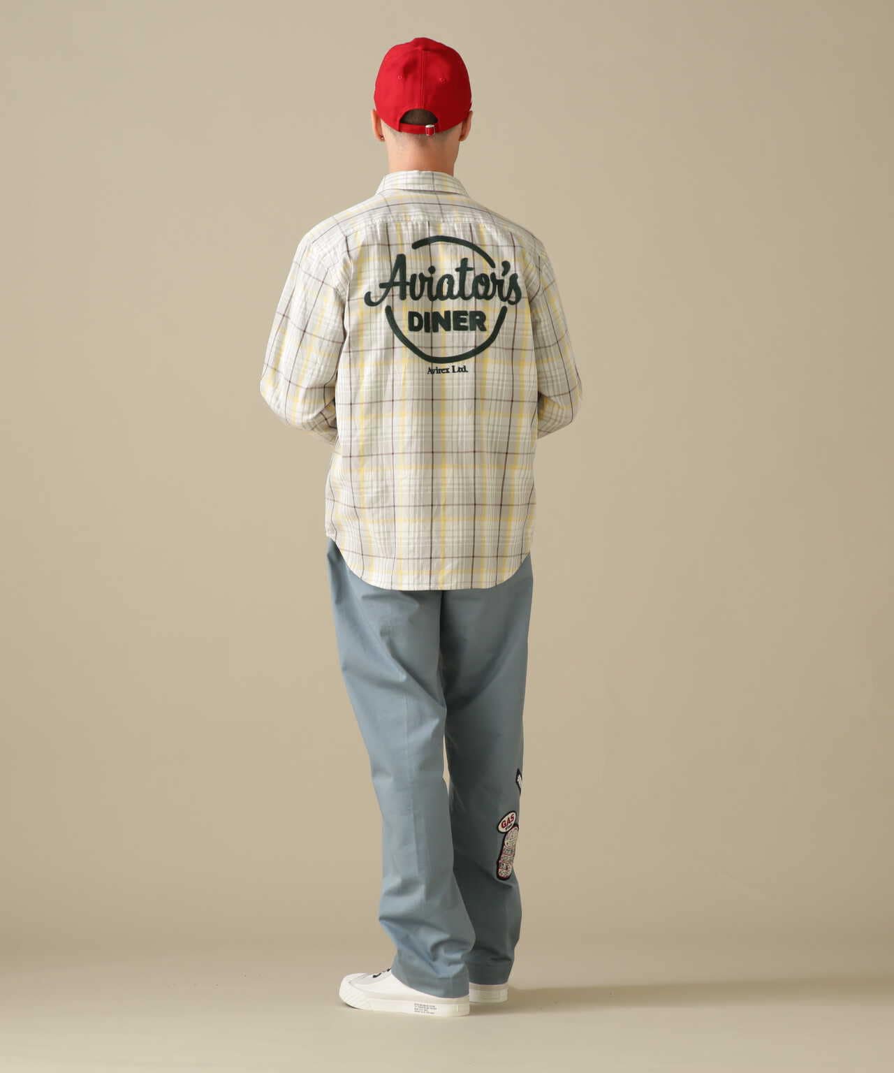 L/S CHECK WORK SHIRT Aviators Diner / 長袖格子工作襯衫 飛行員餐廳