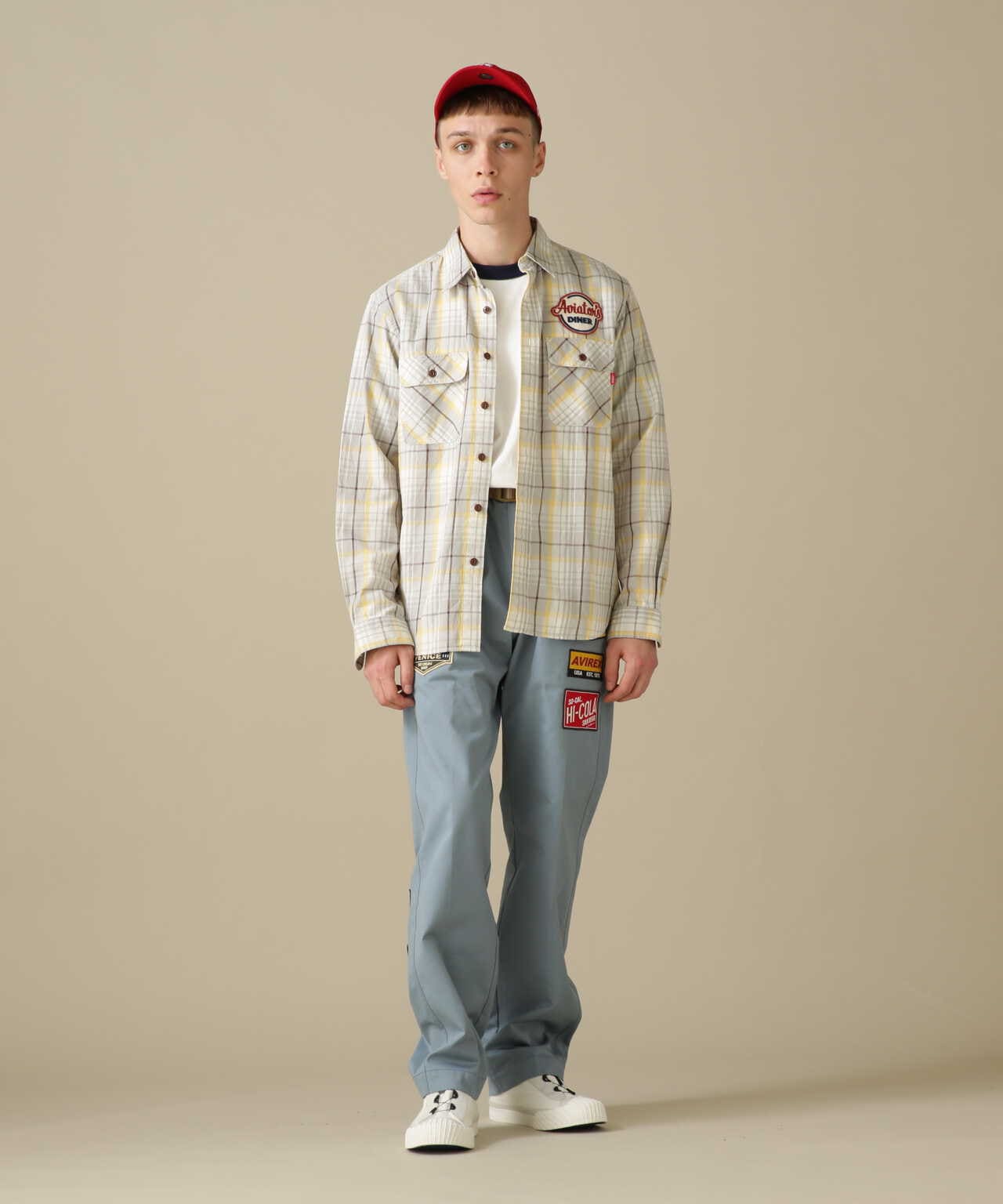 L/S CHECK WORK SHIRT Aviators Diner / 長袖格子工作襯衫 飛行員餐廳