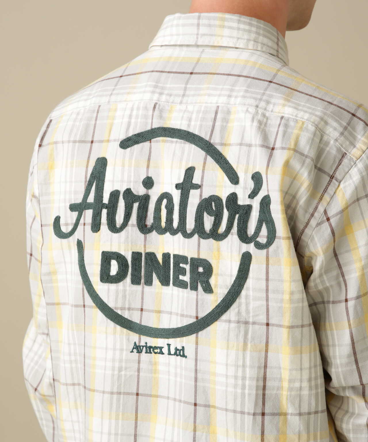 L/S CHECK WORK SHIRT Aviators Diner / 長袖格子工作襯衫 飛行員餐廳