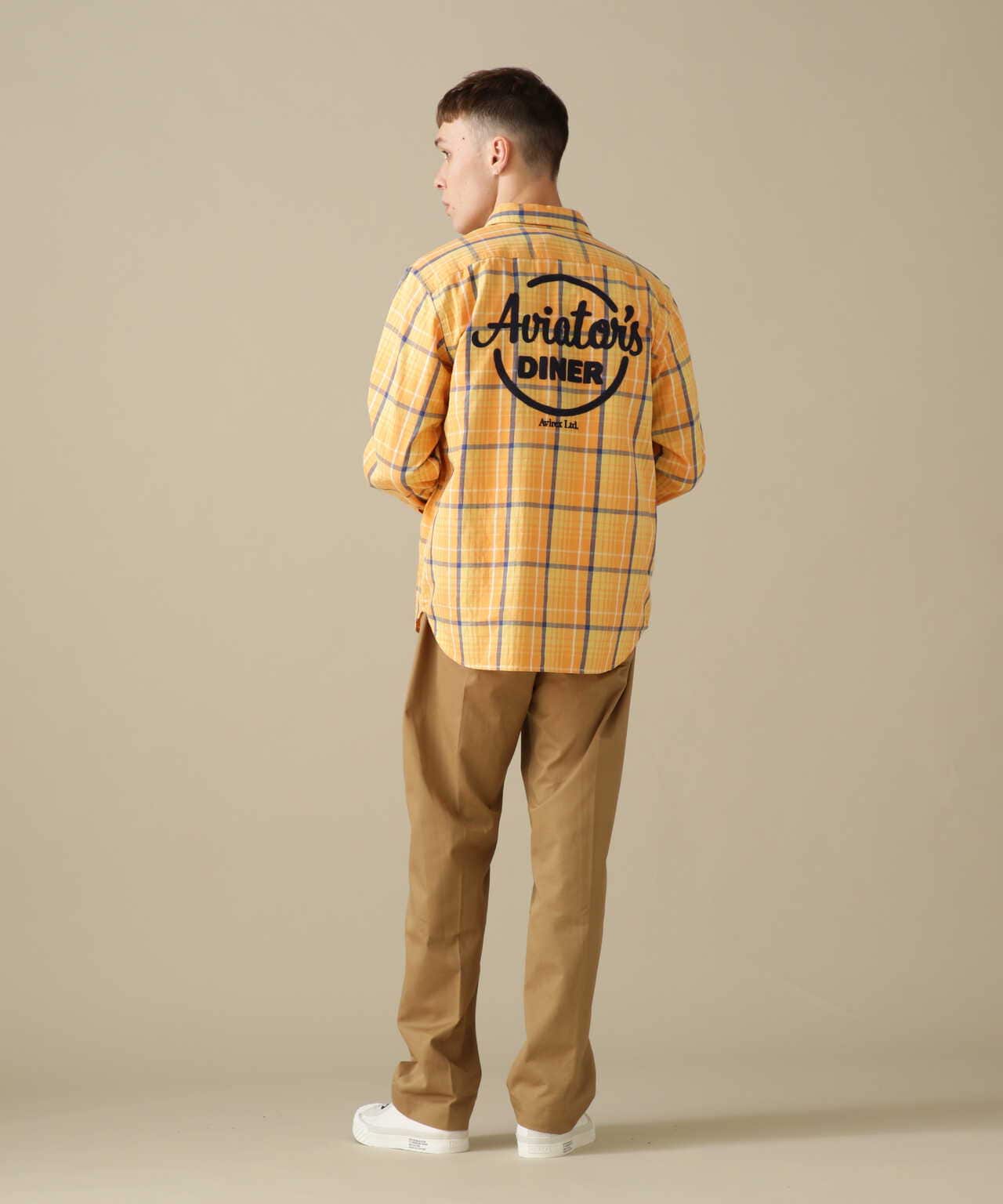 L/S CHECK WORK SHIRT Aviators Diner / 長袖格子工作襯衫 飛行員餐廳