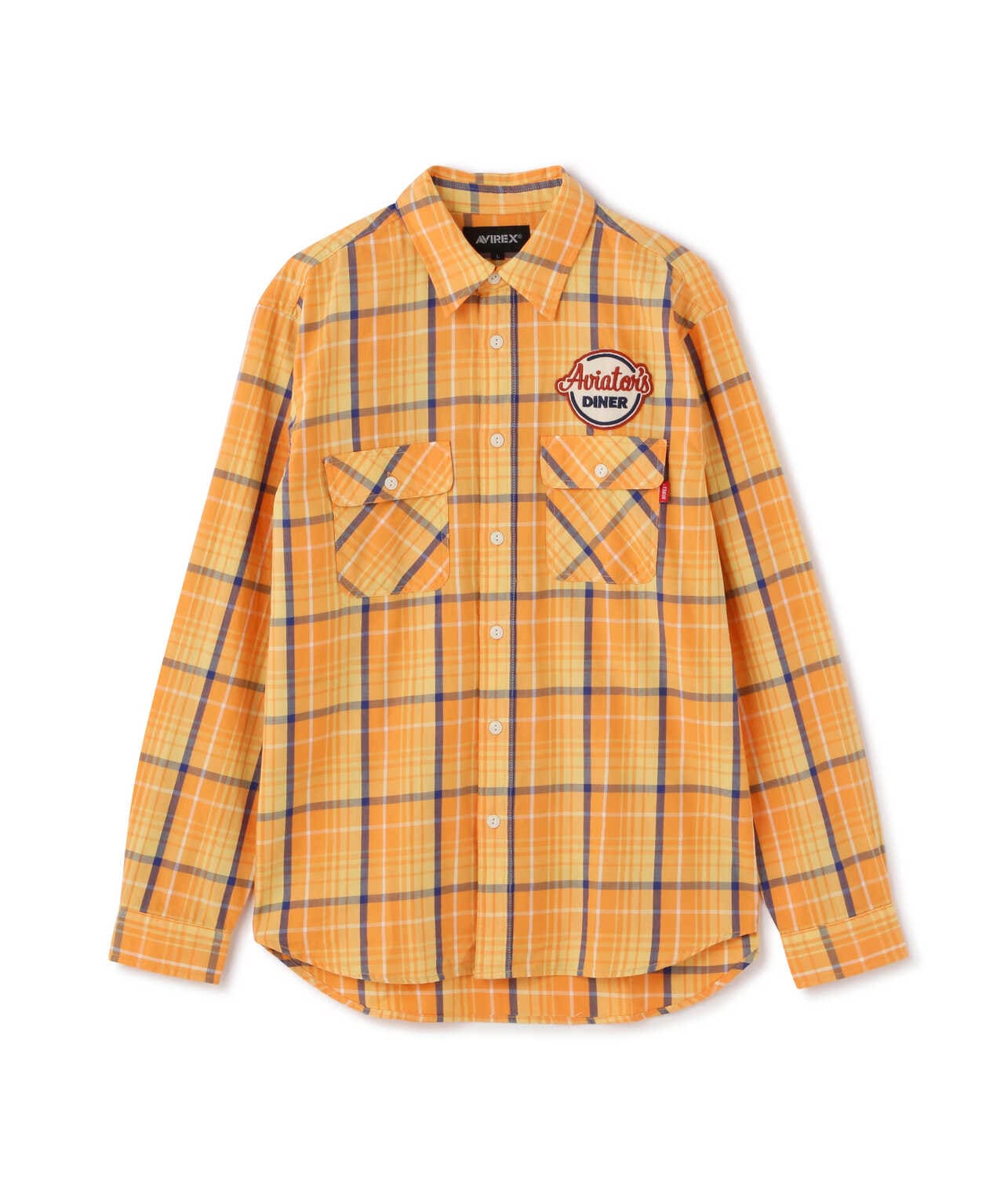 L/S CHECK WORK SHIRT Aviators Diner / 長袖格子工作襯衫 飛行員餐廳