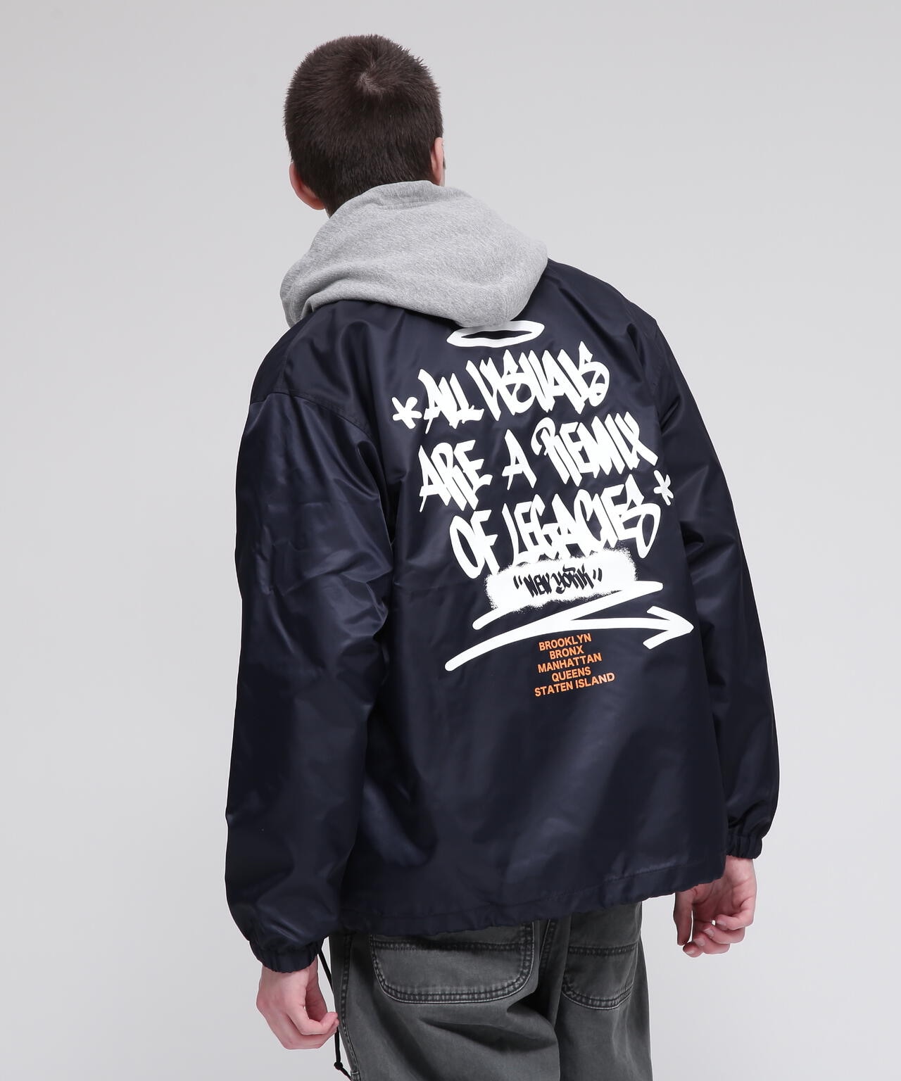 《直營店限定》TAGGING DESIGN COACH JACKET / 標籤設計教練夾克