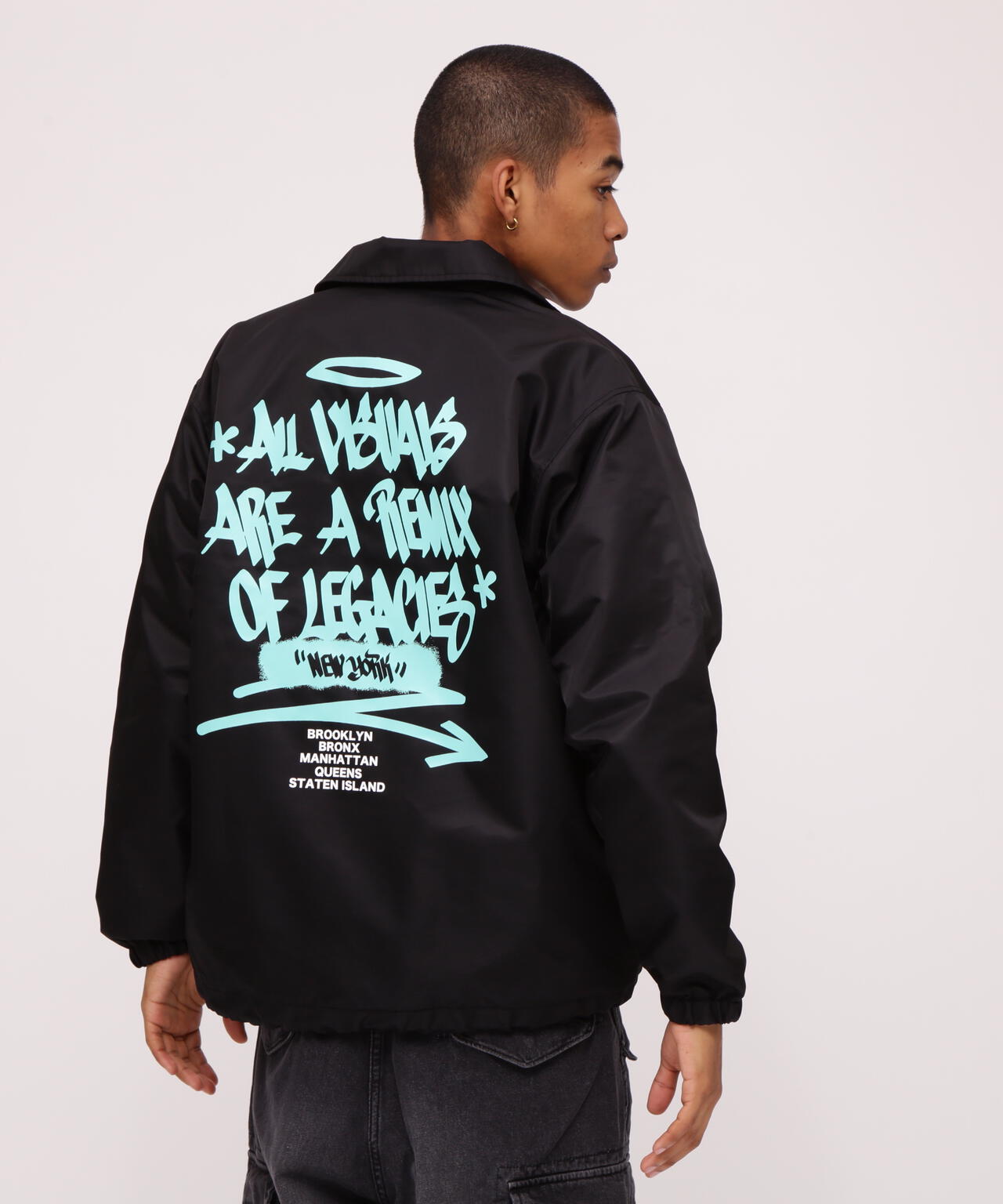 《直營店限定》TAGGING DESIGN COACH JACKET / 標籤設計教練夾克