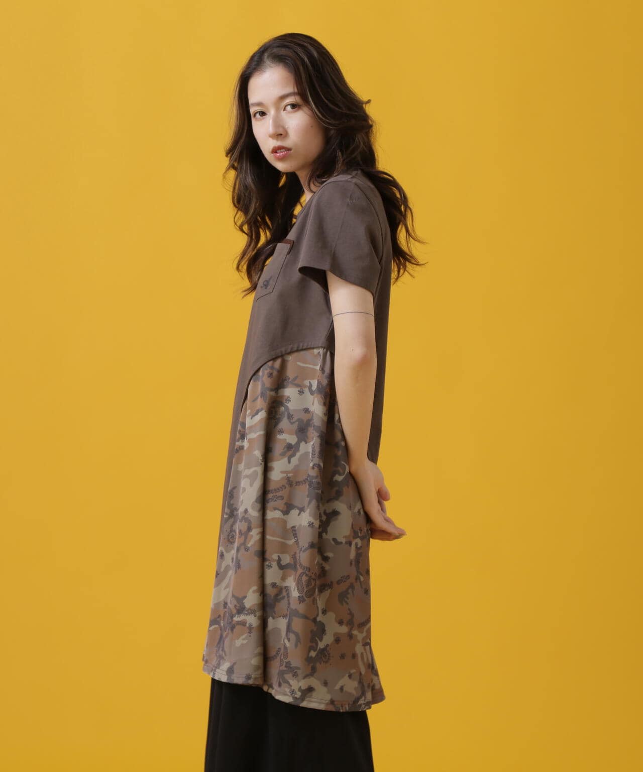 CAMO×BANDANA PRINT ONEPIECE/ 迷彩×頭巾印花連衣裙