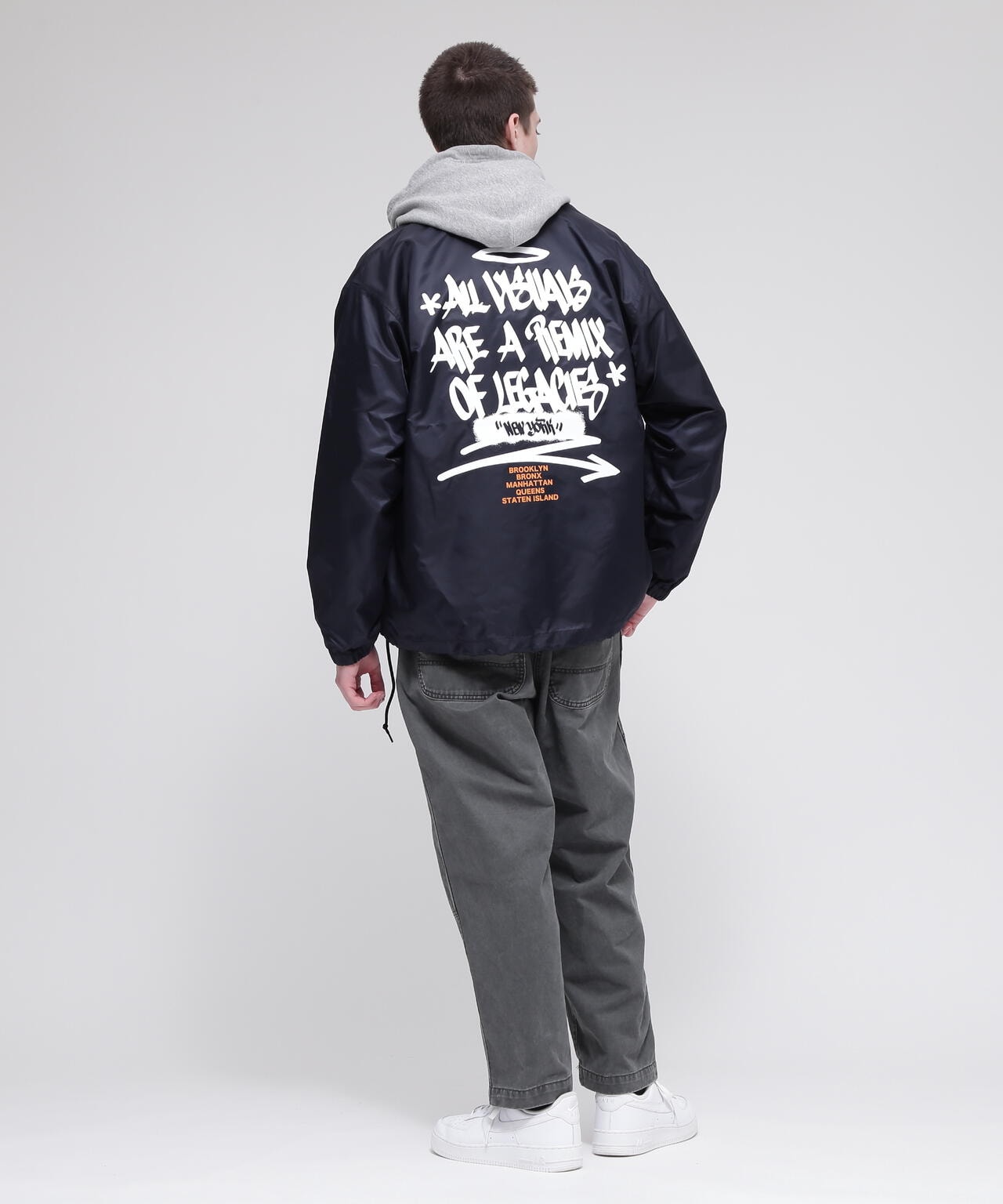 《直營店限定》TAGGING DESIGN COACH JACKET / 標籤設計教練夾克