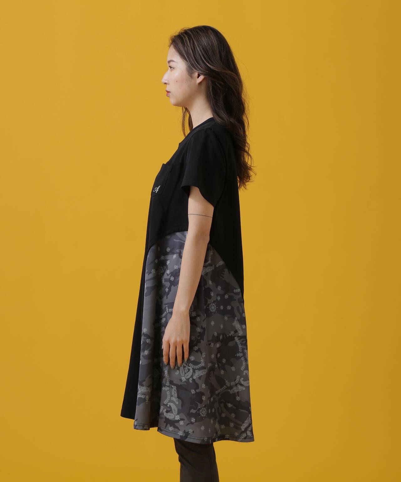 CAMO×BANDANA PRINT ONEPIECE/ 迷彩×頭巾印花連衣裙