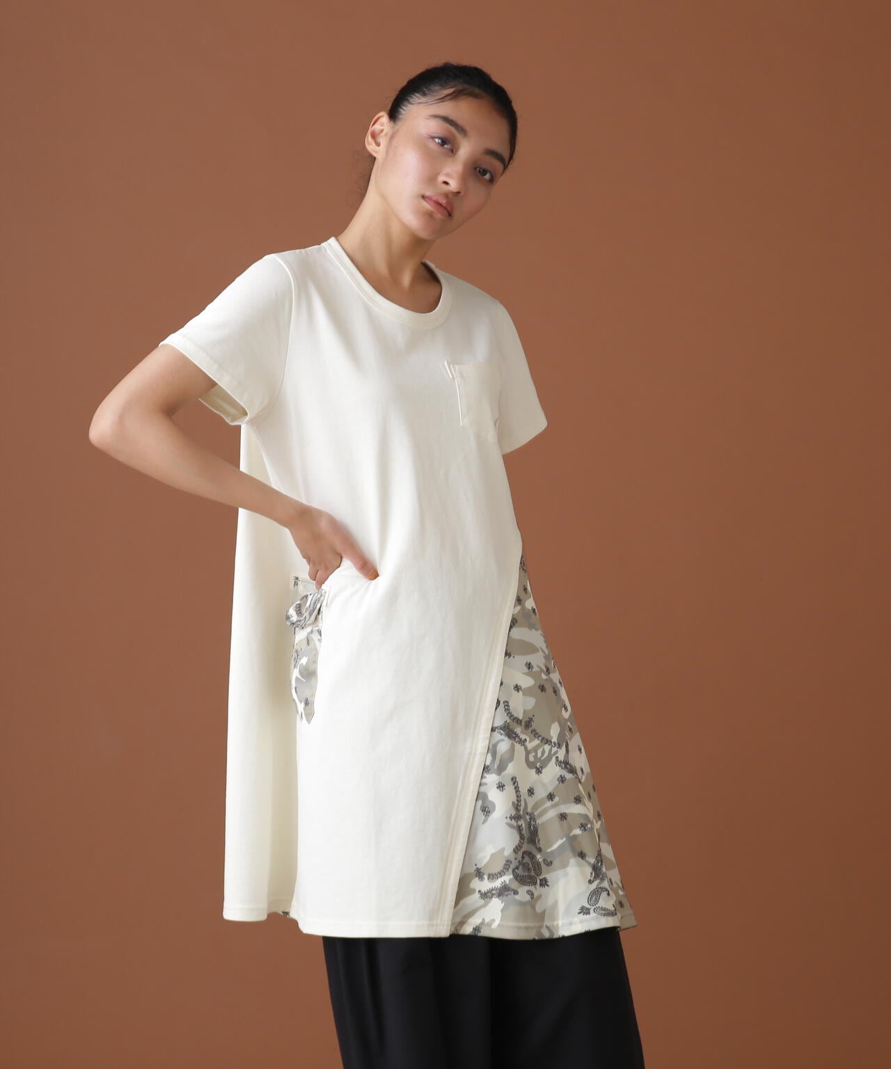 CAMO×BANDANA PRINT ONEPIECE/ 迷彩×頭巾印花連衣裙