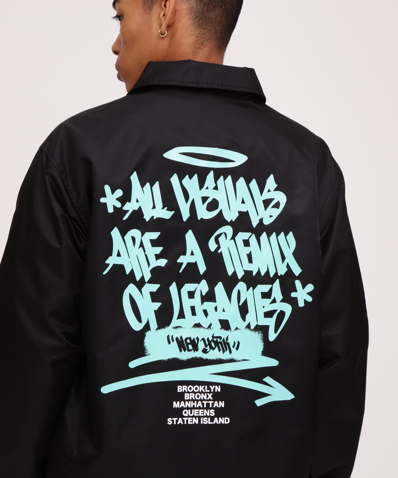 《直營店限定》TAGGING DESIGN COACH JACKET / 標籤設計教練夾克