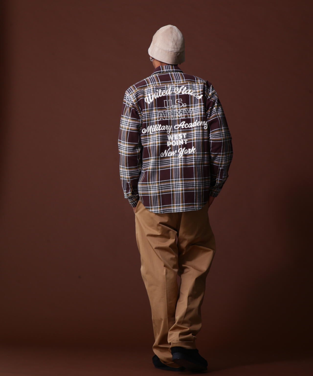 《COLLECTION》COTTON CHECK EMBROIDERY SHIRT