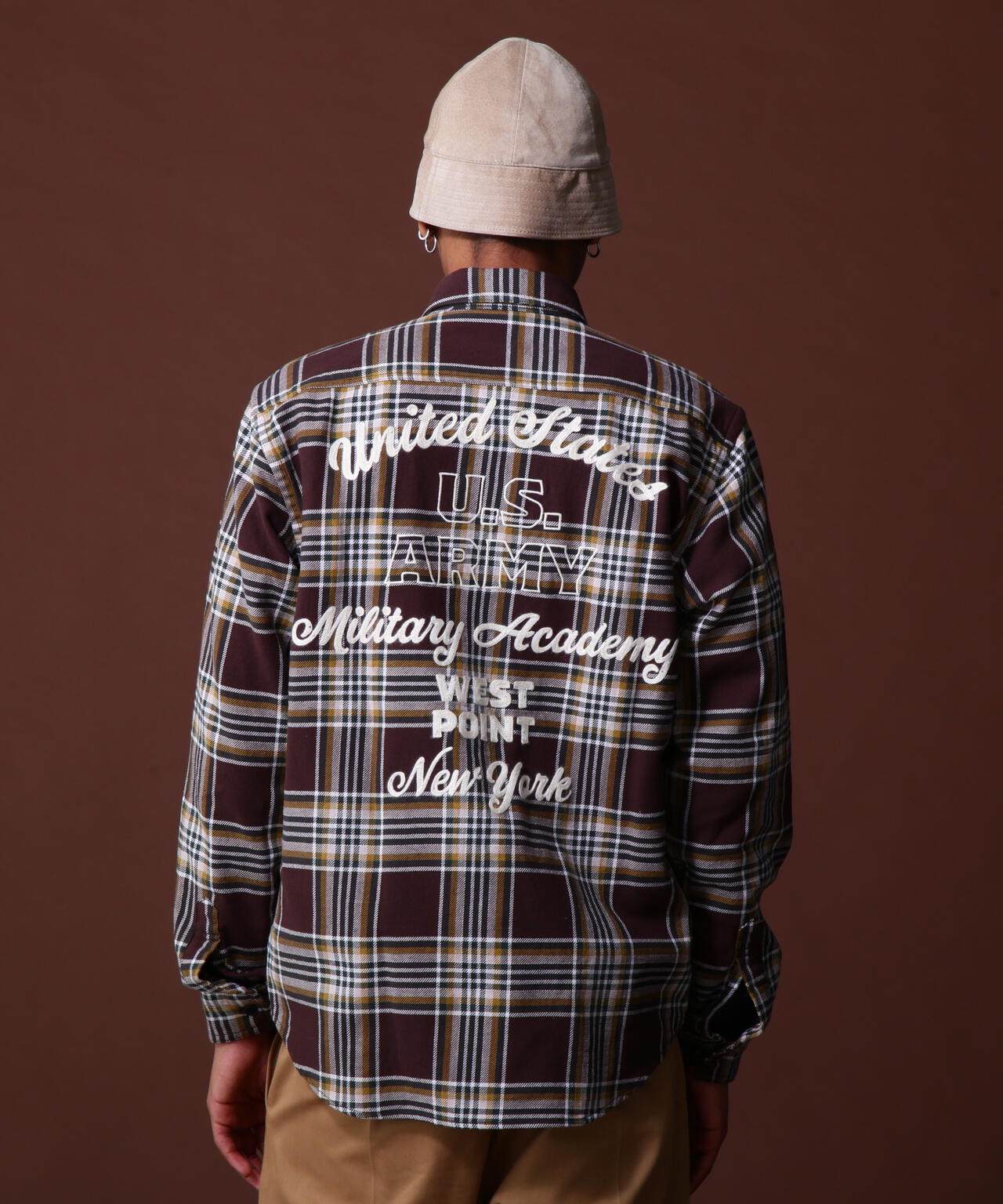 《COLLECTION》COTTON CHECK EMBROIDERY SHIRT