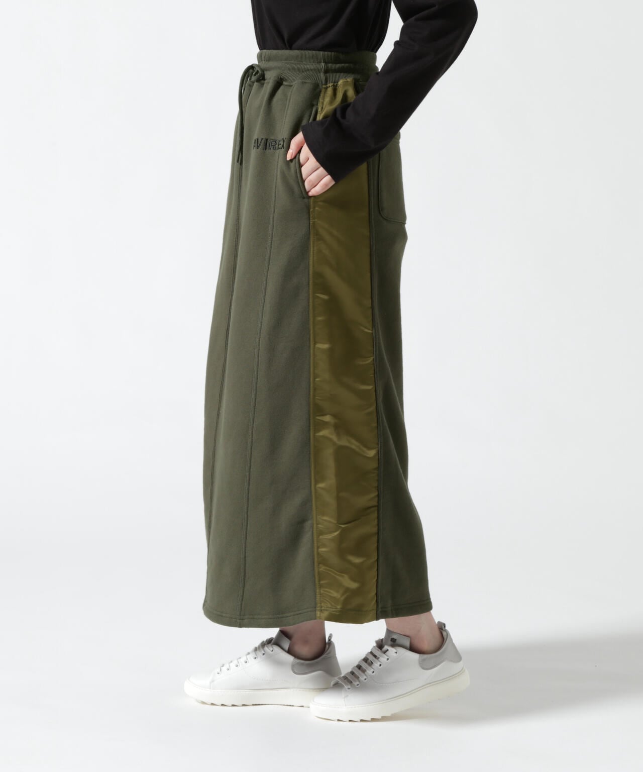 《&DEPOT限定》衛衣拼接長裙/ SWEAT COMBI LONG SKIRT