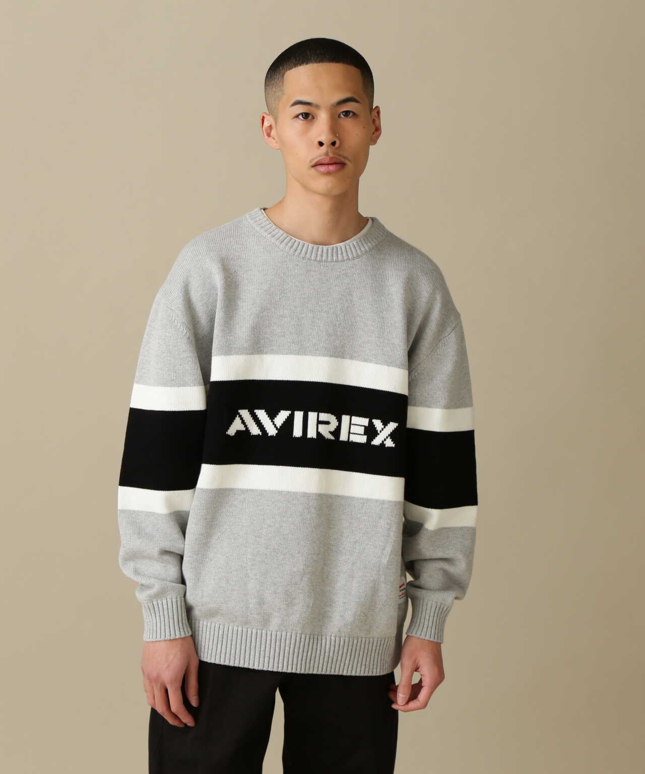 PANELLED BORDER LOGO KNIT / 面板邊框標誌針織衫