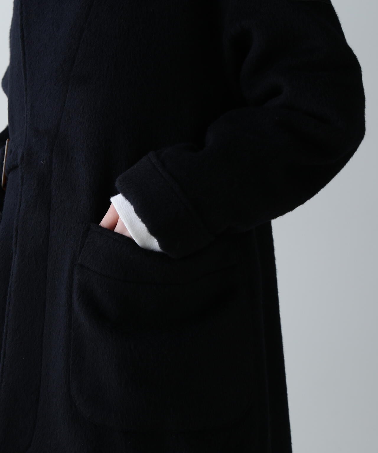 SLIVER KNIT LONG COAT/銀色針織長款大衣