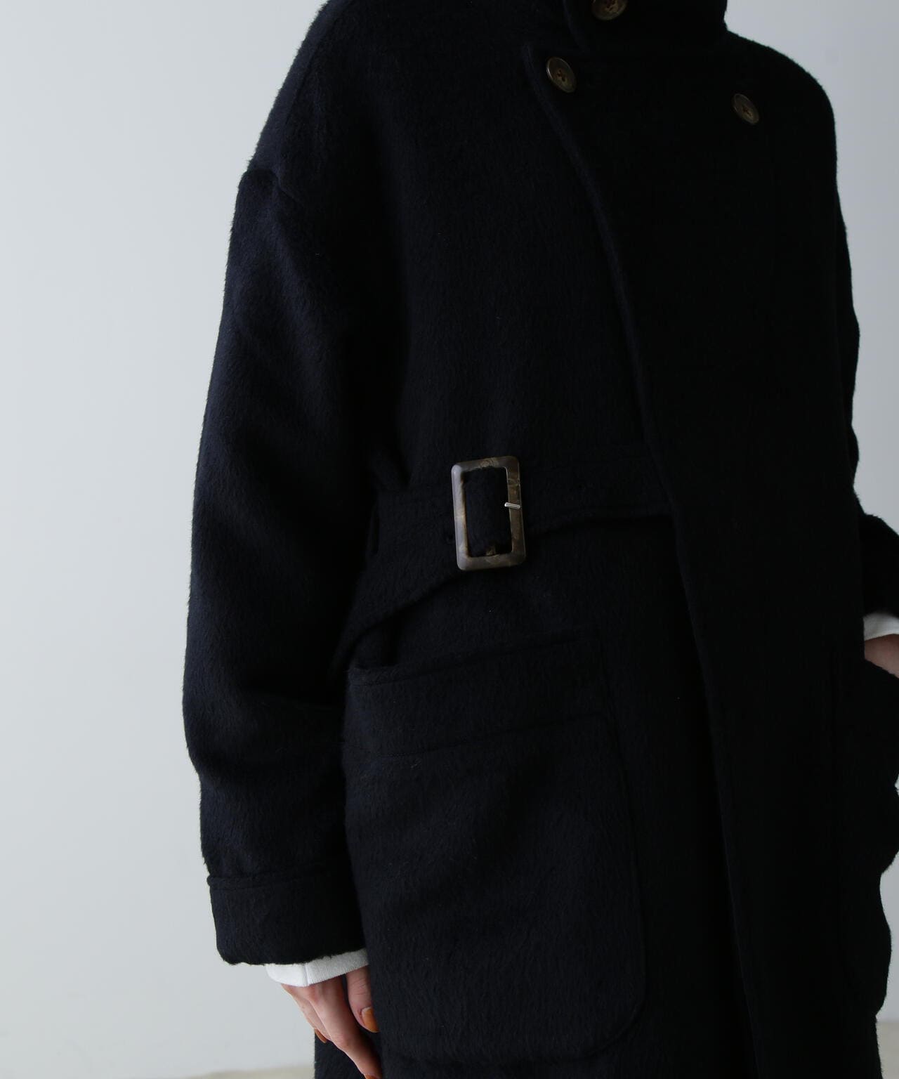 SLIVER KNIT LONG COAT/銀色針織長款大衣