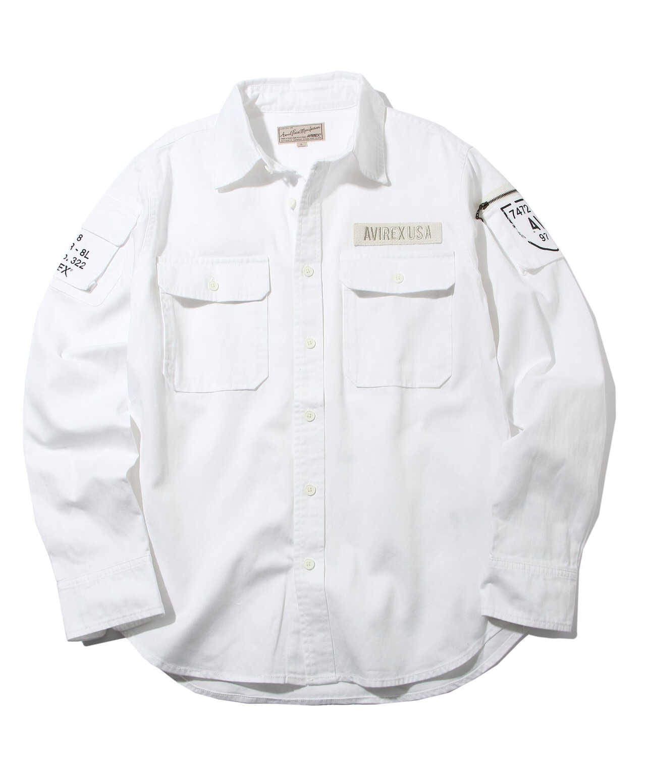 AVIREX/阿維雷克斯/FATIGUE KHAKI SHIRT/長袖迷彩卡其色襯衫