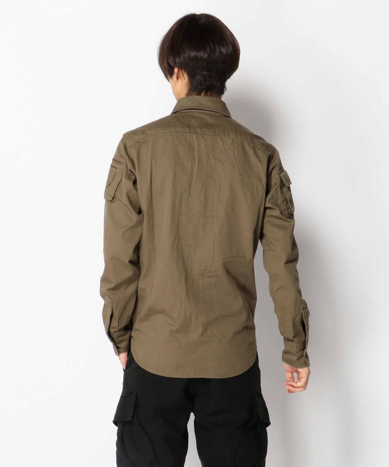 AVIREX/阿維雷克斯/FATIGUE KHAKI SHIRT/長袖迷彩卡其色襯衫