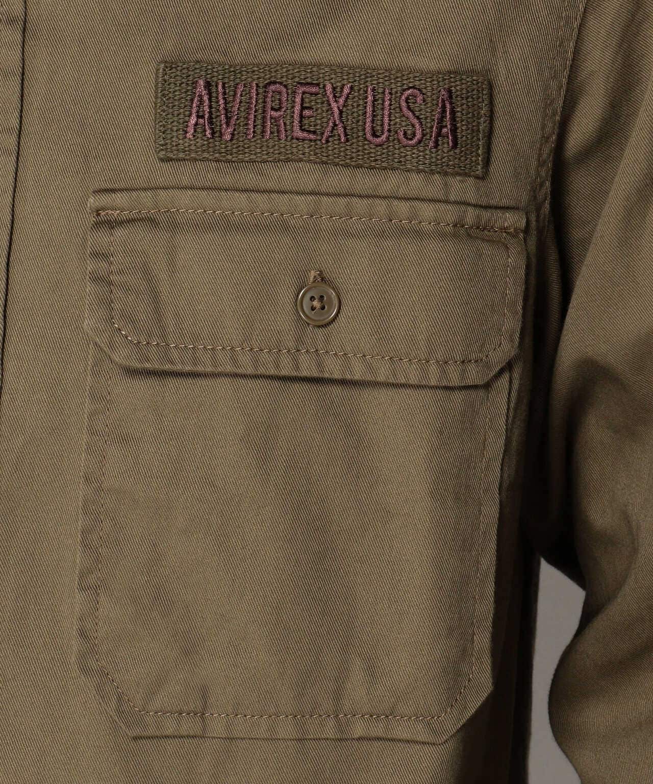 AVIREX/阿維雷克斯/FATIGUE KHAKI SHIRT/長袖迷彩卡其色襯衫