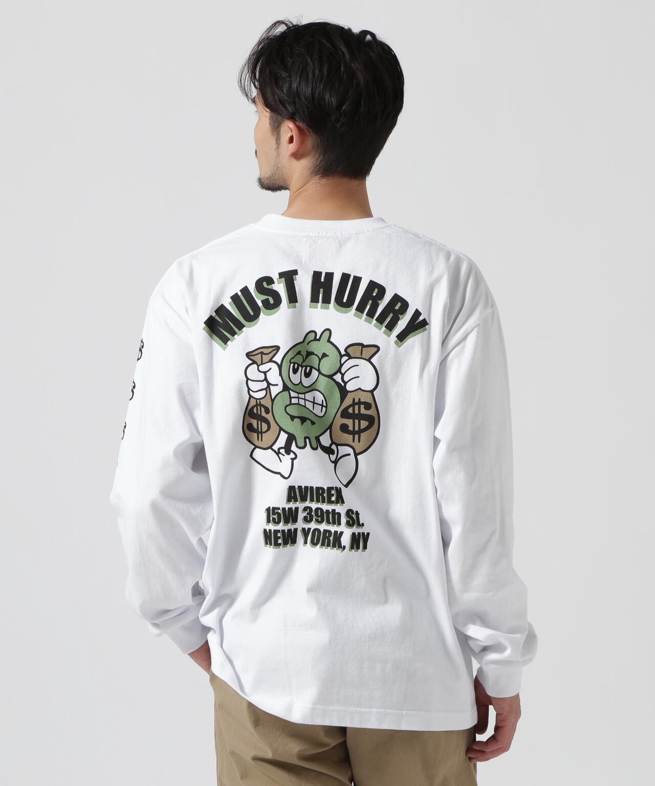 《直營店限定》DOLLARS DESIGN 長袖T恤 / AVIREX