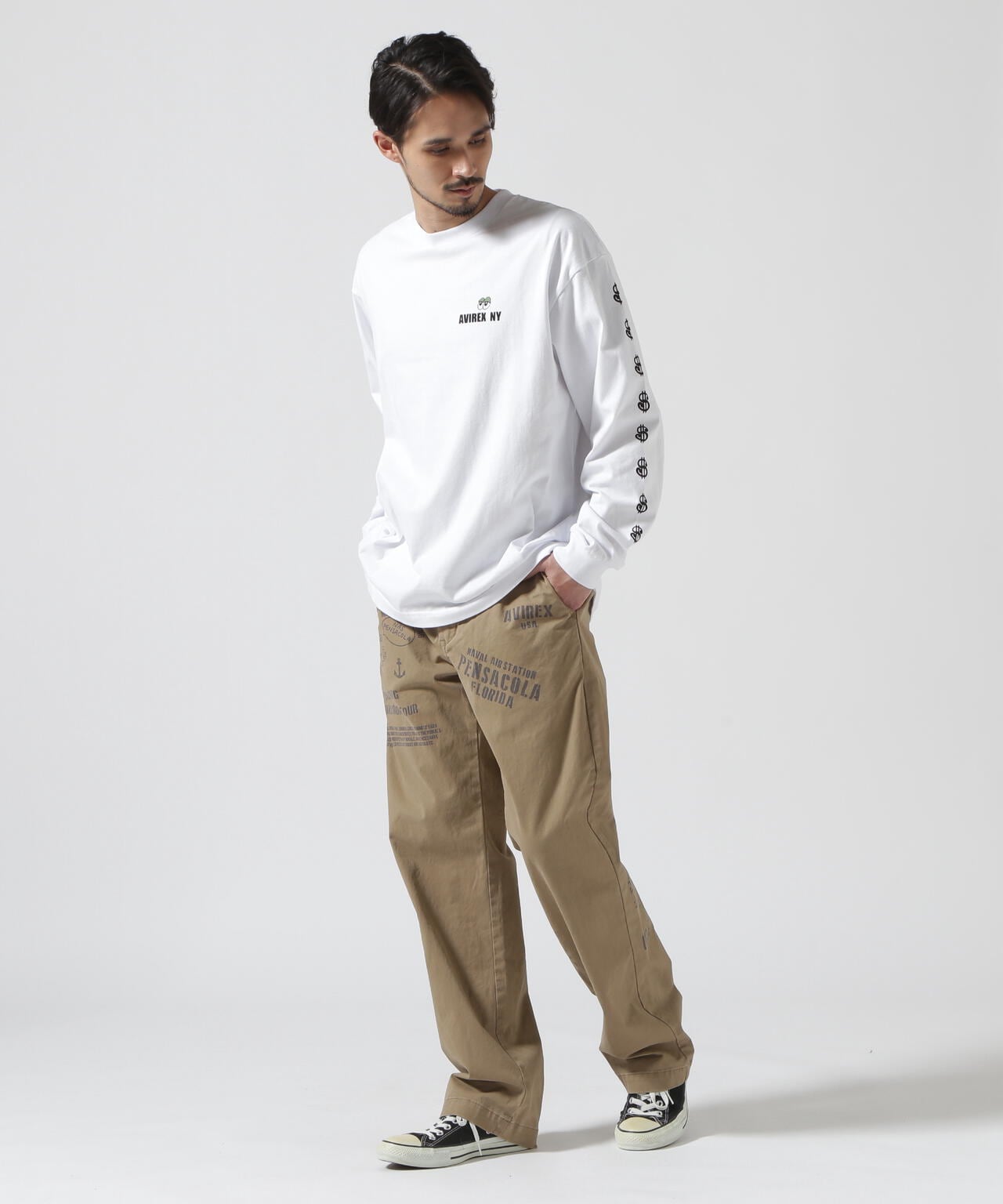 《直營店限定》DOLLARS DESIGN 長袖T恤 / AVIREX