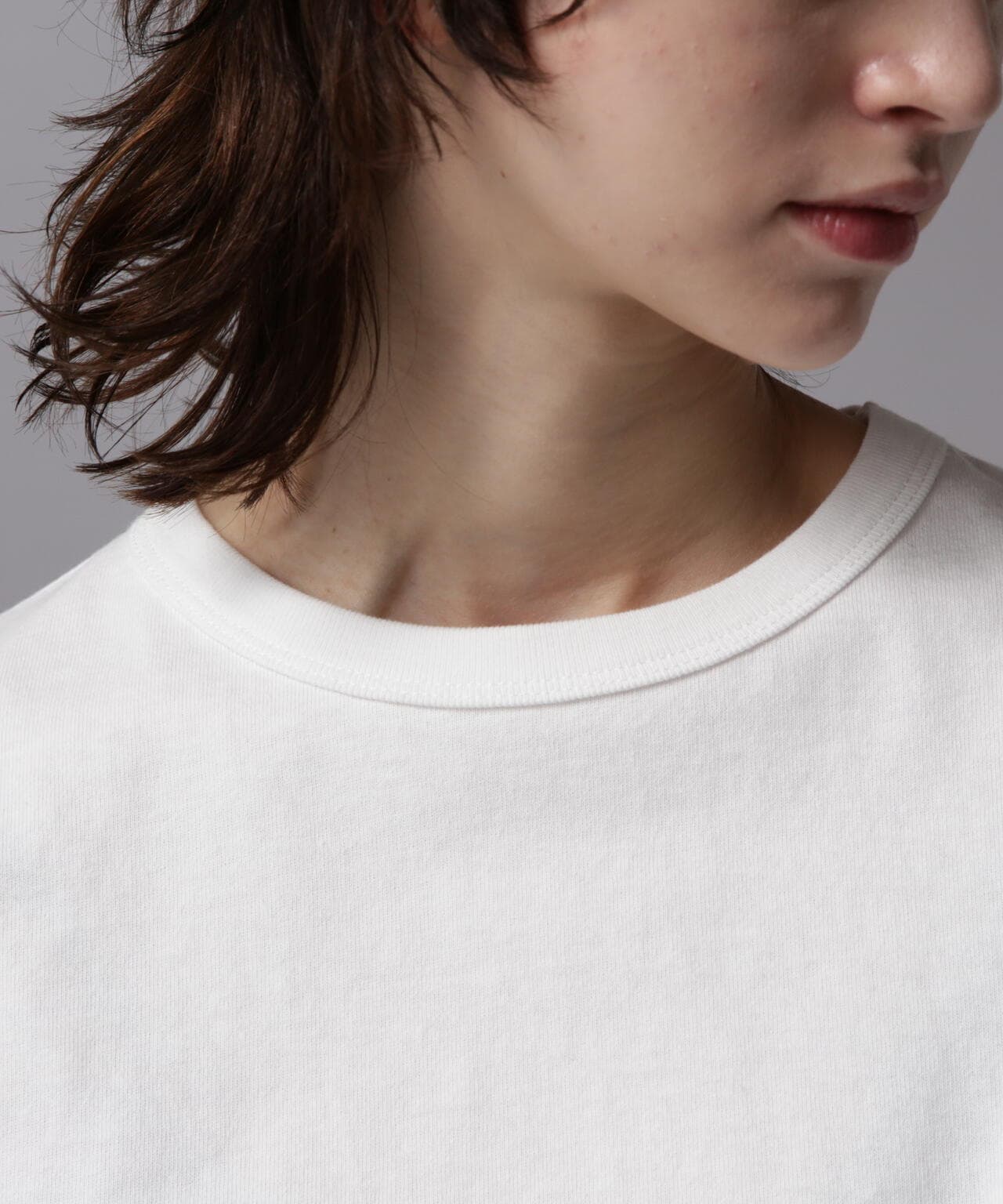 HEM LOGO PRINT T-SHIRT/拼接標誌印花T恤