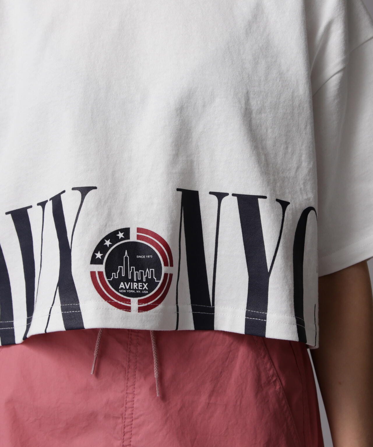 HEM LOGO PRINT T-SHIRT/拼接標誌印花T恤