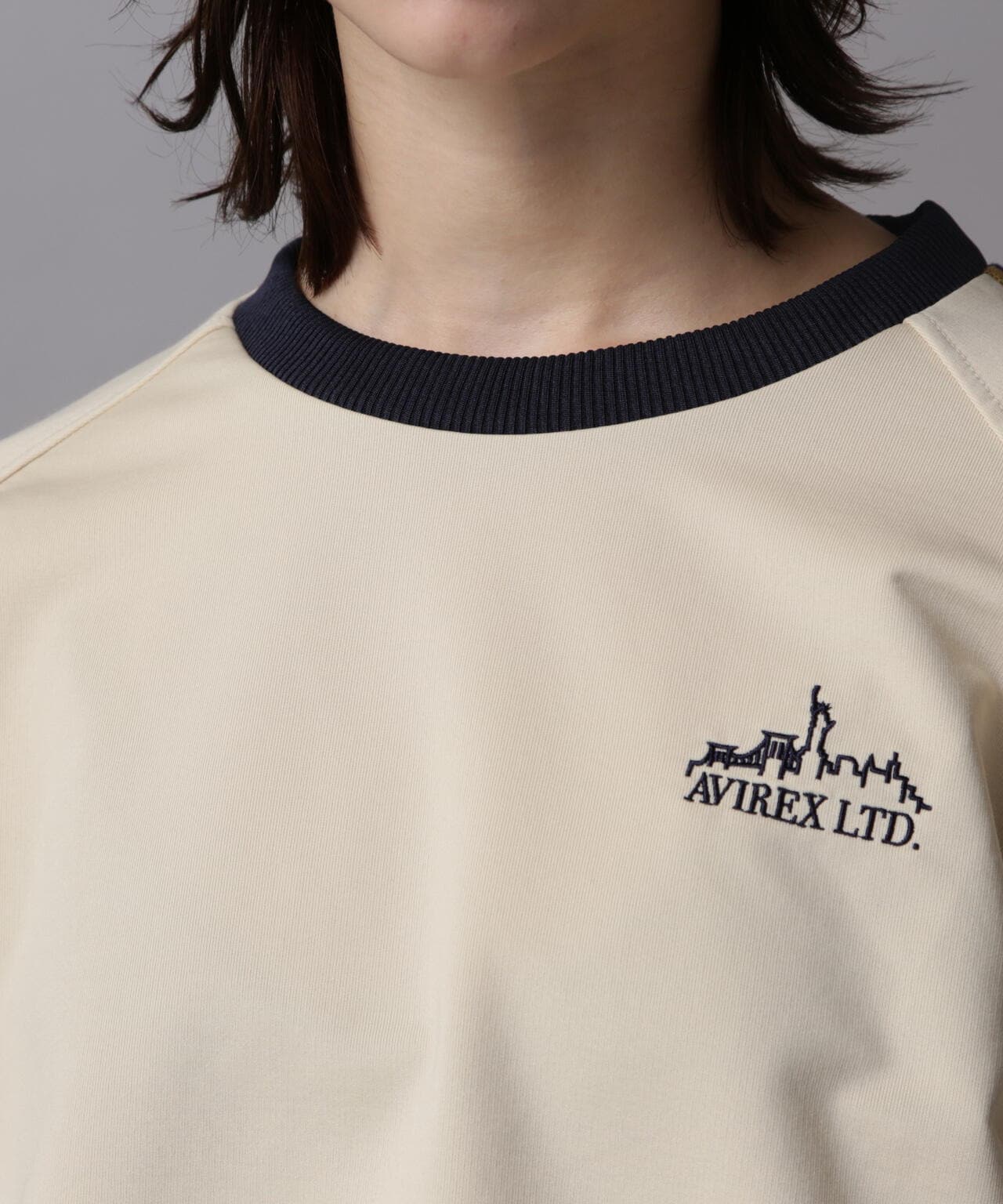 《&DEPOT限定》TRACK PULL OVER TOPS/運動風拉鍊套頭衫