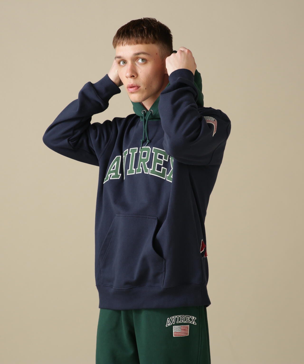 ARCH LOGO COLOR HOOD L/S PARKA/拱形標誌彩色連帽長袖連帽外套