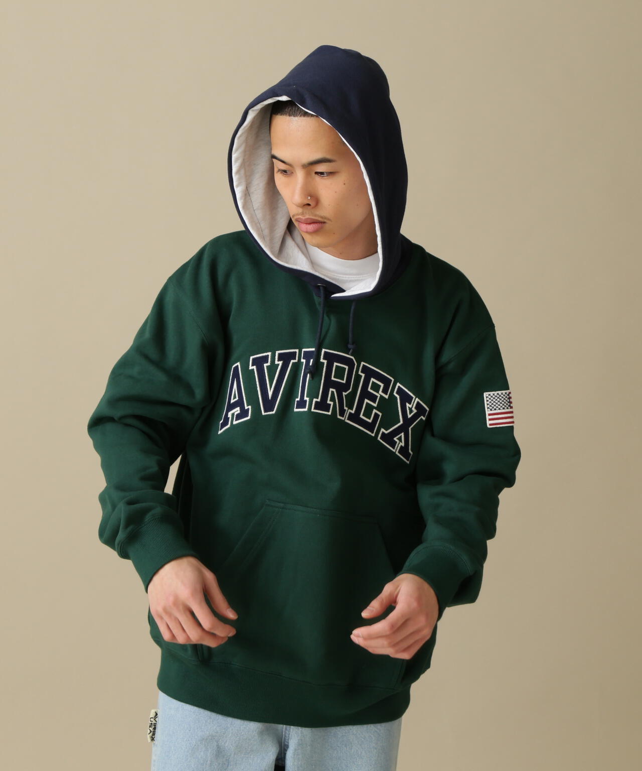 ARCH LOGO COLOR HOOD L/S PARKA/拱形標誌彩色連帽長袖連帽外套