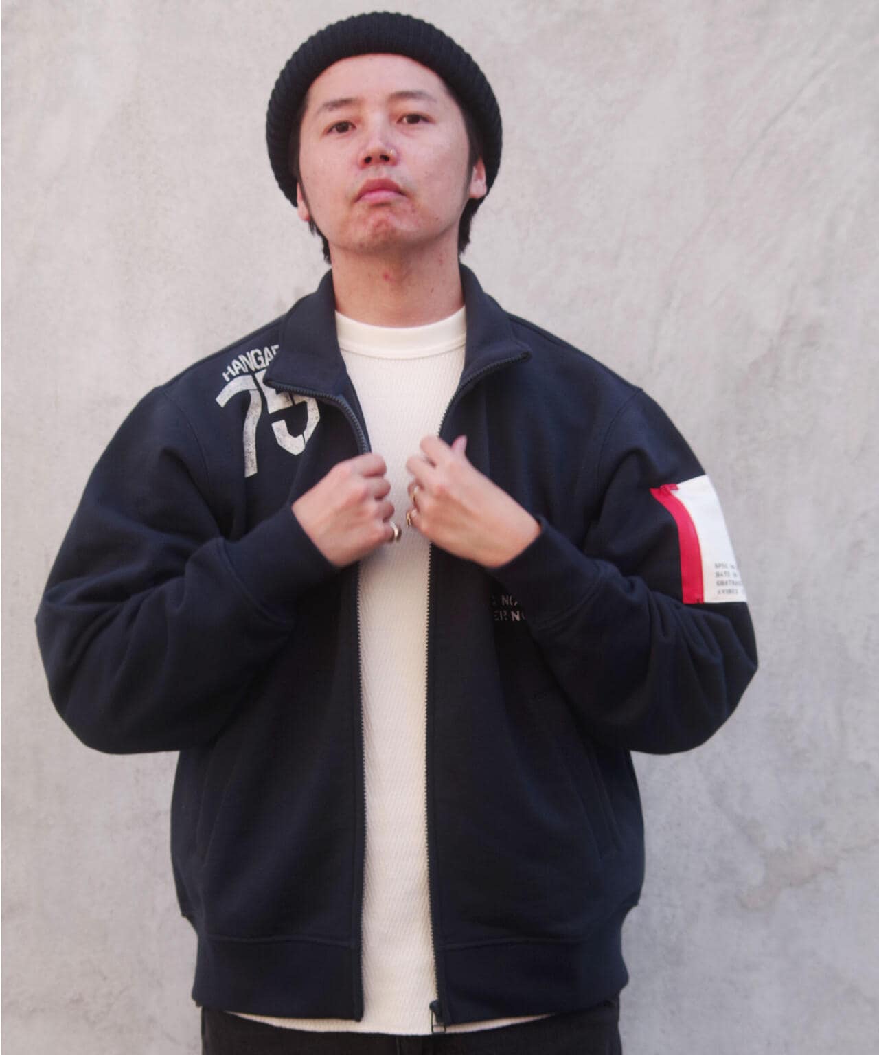 《&DEPOT限定》REMODEL DESIGN STAND ZIP SWEAT/改造設計立領拉鍊衛衣