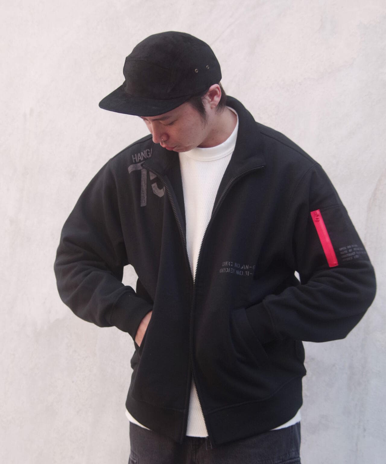 《&DEPOT限定》REMODEL DESIGN STAND ZIP SWEAT/改造設計立領拉鍊衛衣