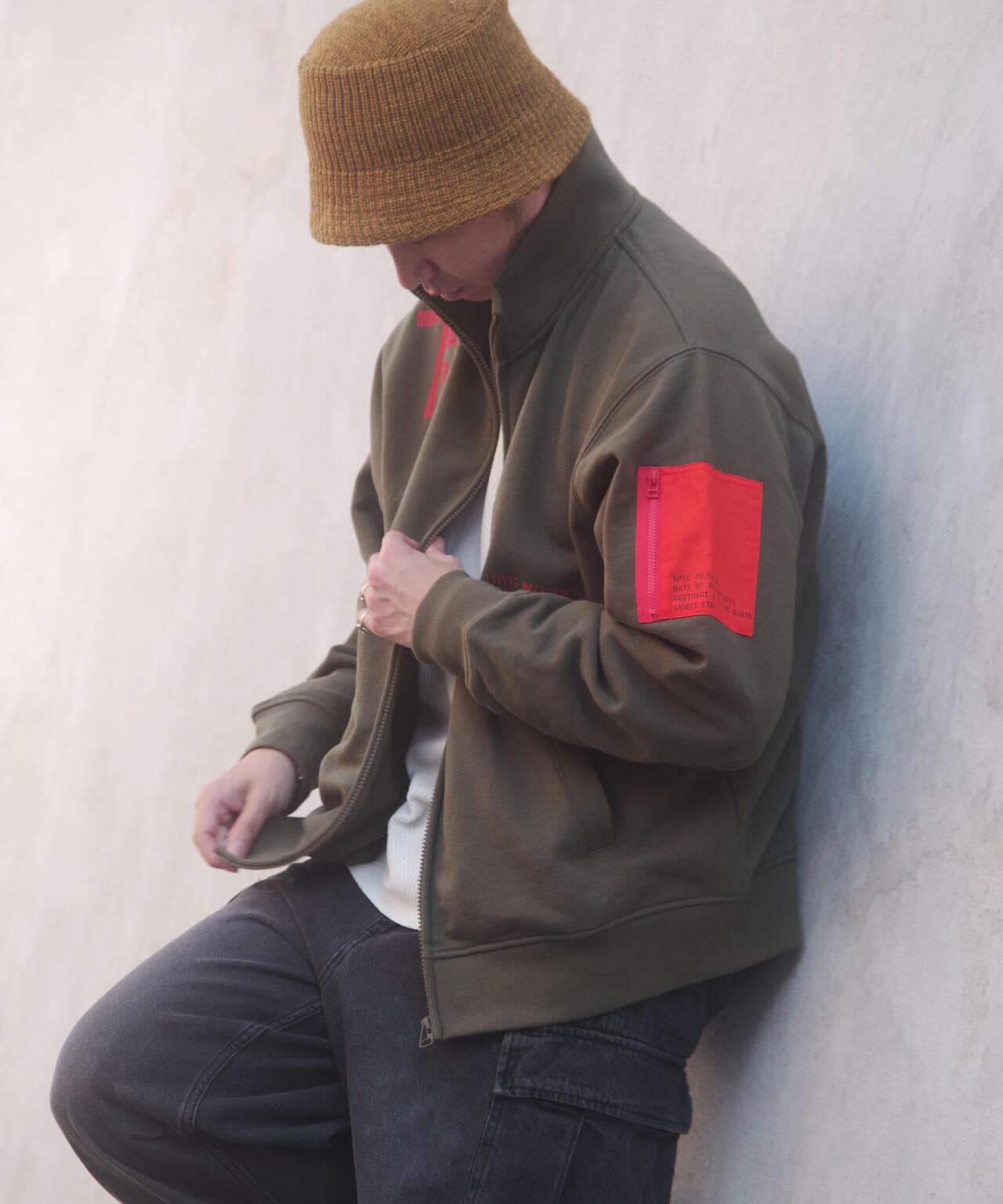 《&DEPOT限定》REMODEL DESIGN STAND ZIP SWEAT/改造設計立領拉鍊衛衣