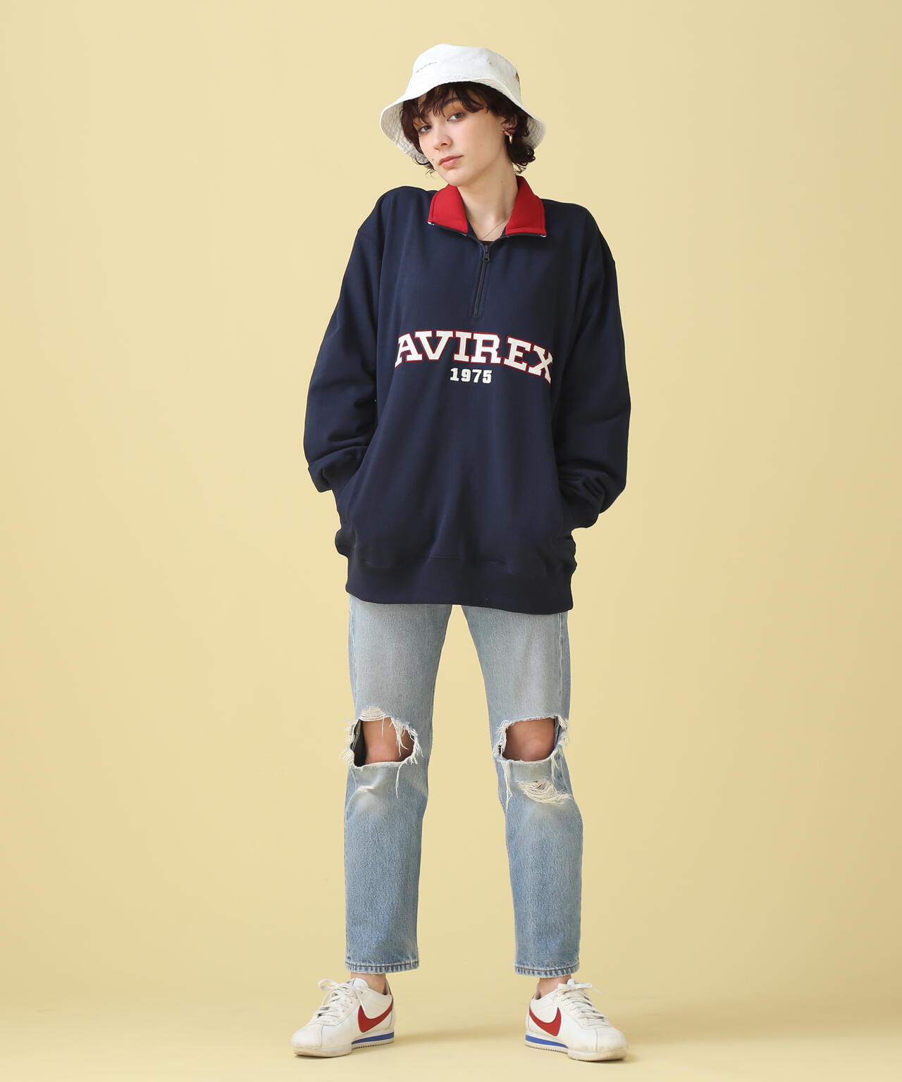 《直營店限定》LOGO HALF ZIP SWEAT / Logo 半拉鍊衛衣