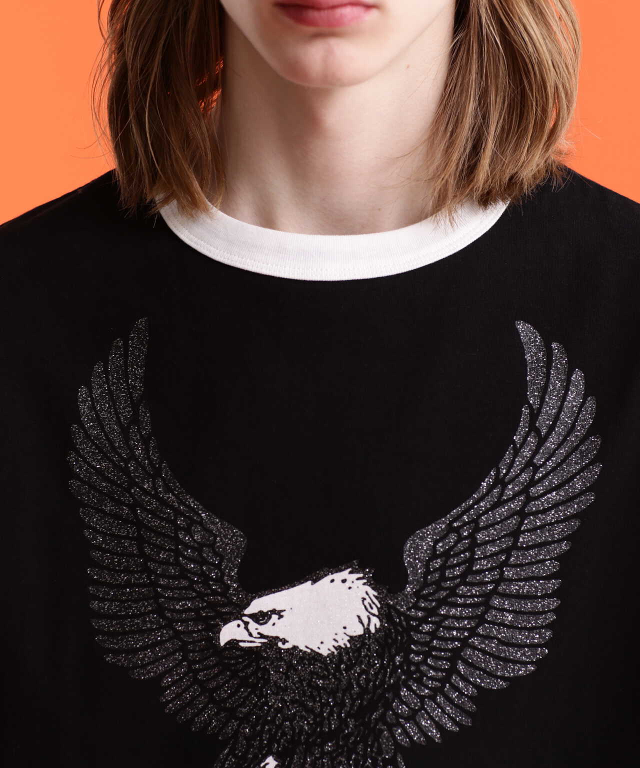 【 LIMITED】RINGER T-SHIRT GLITTER EAGLE/榮耀T恤 "閃亮鷹"